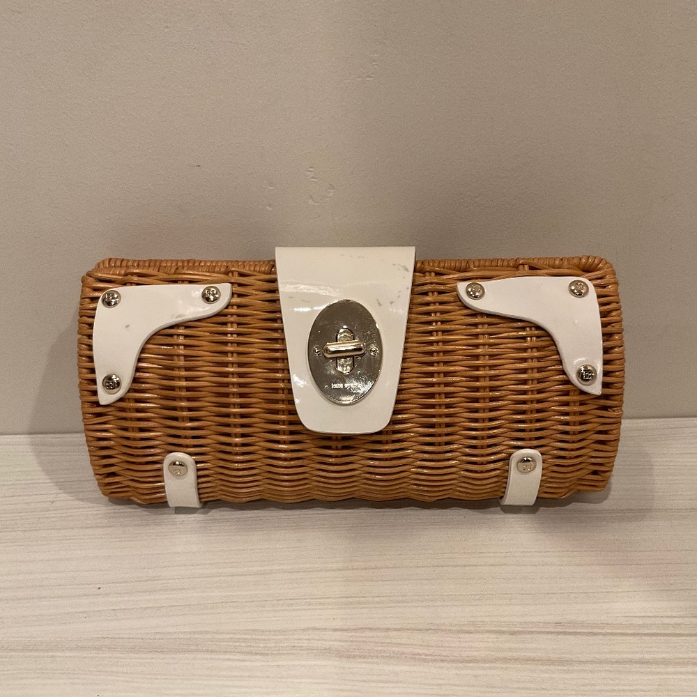 Kate Spade Basket Woven Clutch